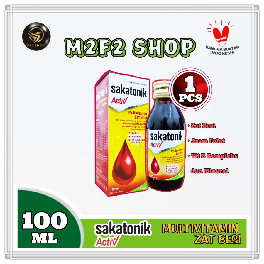 Sakatonik Aktiv Liver Sirup Dewasa Multivitamin Zat Besi - 100 ml (Kemasan Satusan)