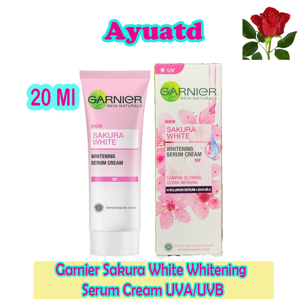 Garnier Sakura Glow Whitening Serum Cream UVA/UVB Filters 20ml