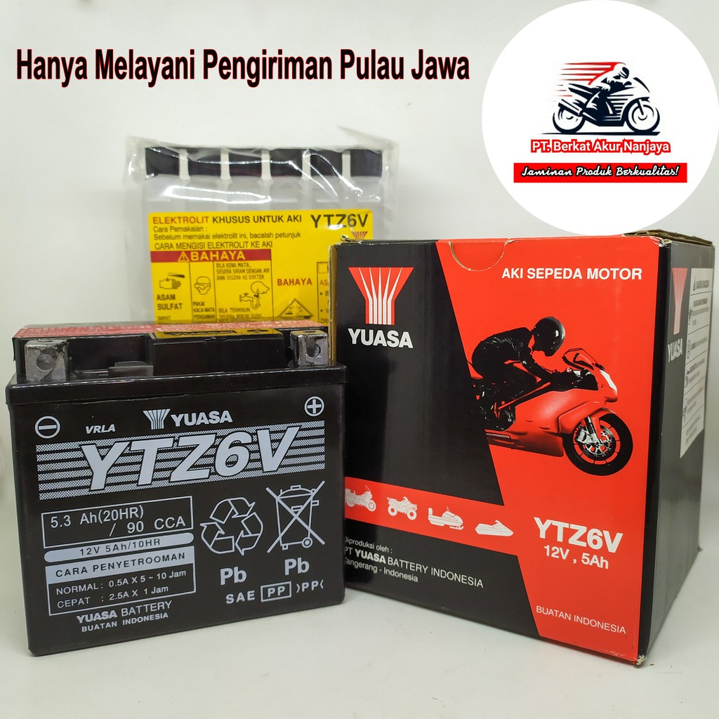 Jual YUASA YTZ6V 12V 5Ah aki motor original 12v 5ah vario 125 150 pcx
