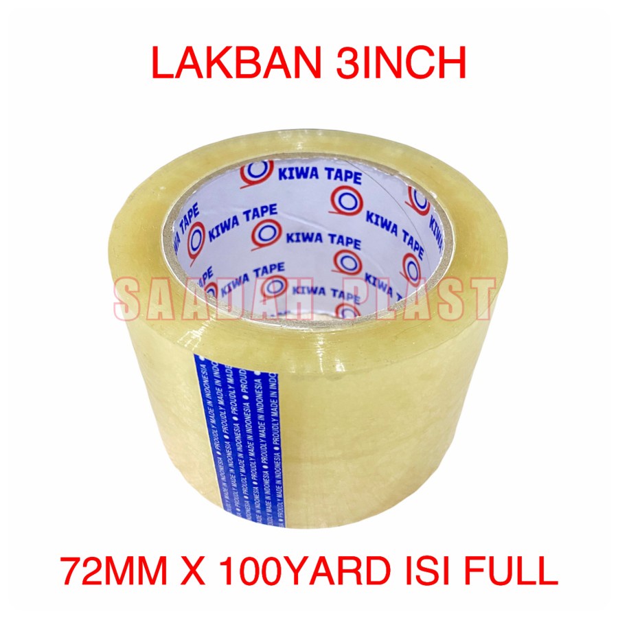 LAKBAN BENING 3 INCH 72MM x 100YARD / 3&quot; 72 MM 100 YARD 3INCH ISI FULL