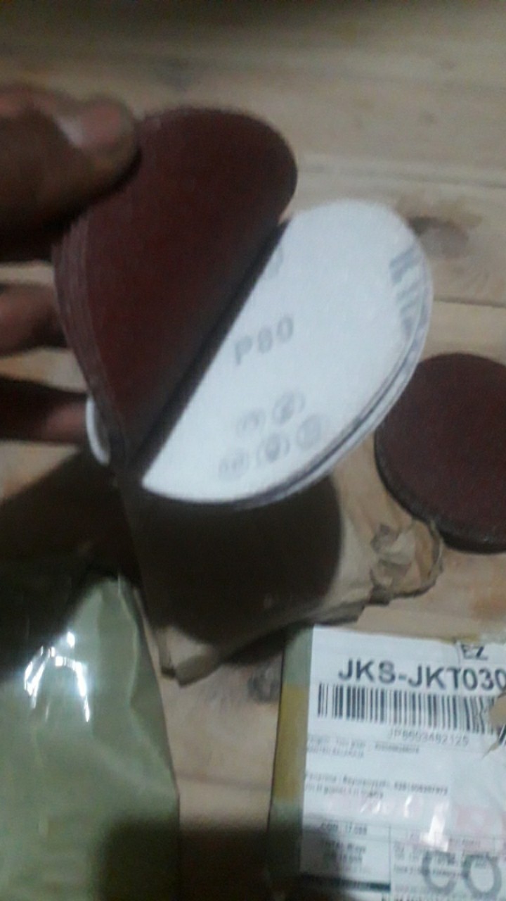 Amplas Bulat Velcro 4 Grit 60 80 100  120 150 180 220 240  400