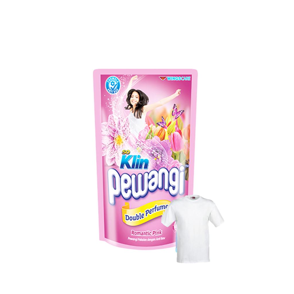 Soklin Pewangi Pakaian Romantic Pink Pouch 320 ml