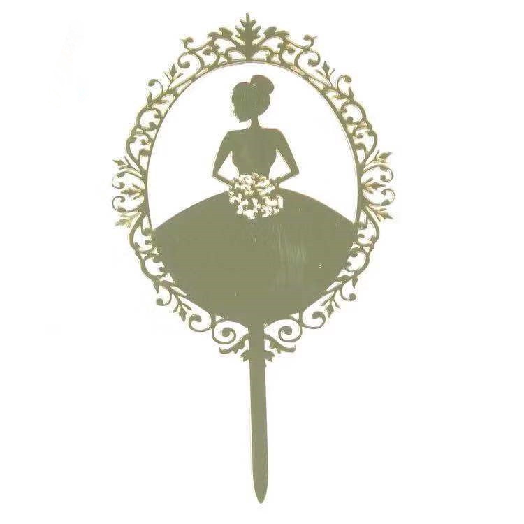 Ins Topper Kue Desain Princess Bahan Akrilik Untuk Dekorasi Pesta Ulang Tahun