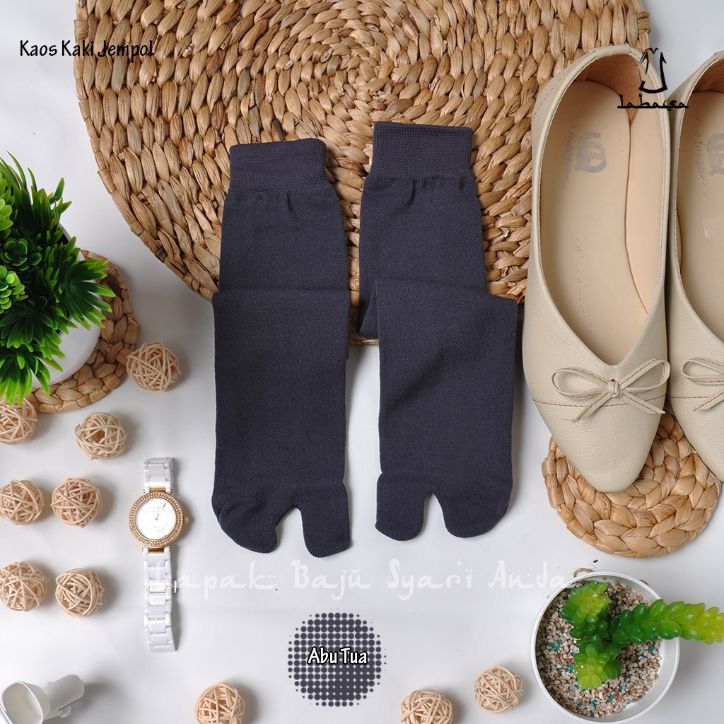 Labasa Kaos Kaki Jempol Polos Nylon Spandek | Kaos Kaki Muslimah | Bisa COD