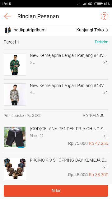 Promo 9.9 Shopping Day Kemeja Batik Pria (termurah) M L Xl Baju Cowok Couple Bisa Cod