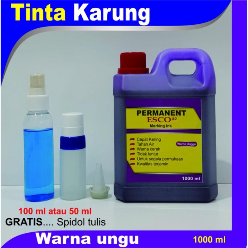 

Tinta karung esco / tinta spidol permanen ungu 1 ltr