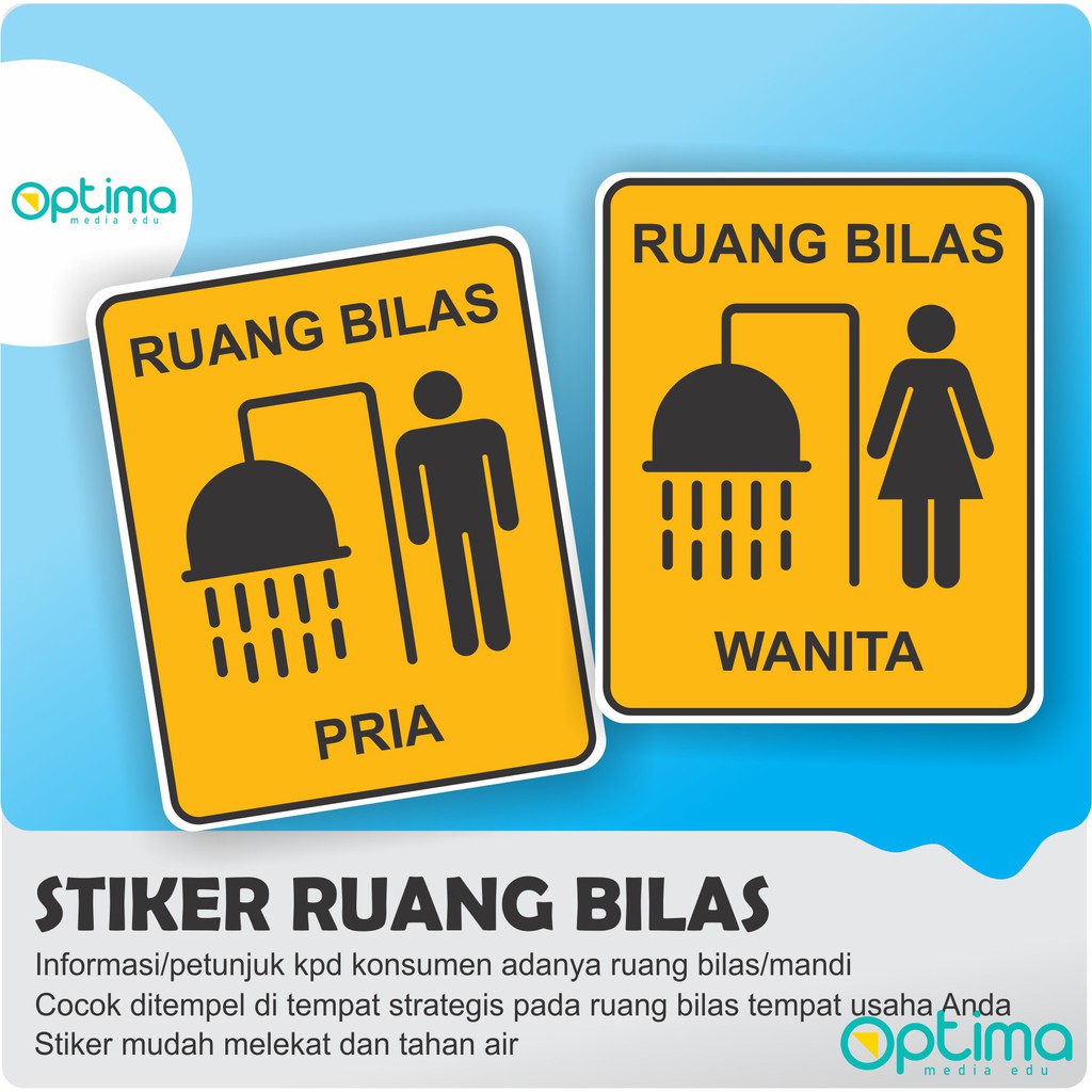 

Stiker Ruang Bilas / Kamar Bilas untuk usaha Kolam renang dan waterboom