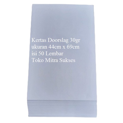 

Kertas Doorslag Putih 30gr 44cm x 69cm isi 50 Lembar