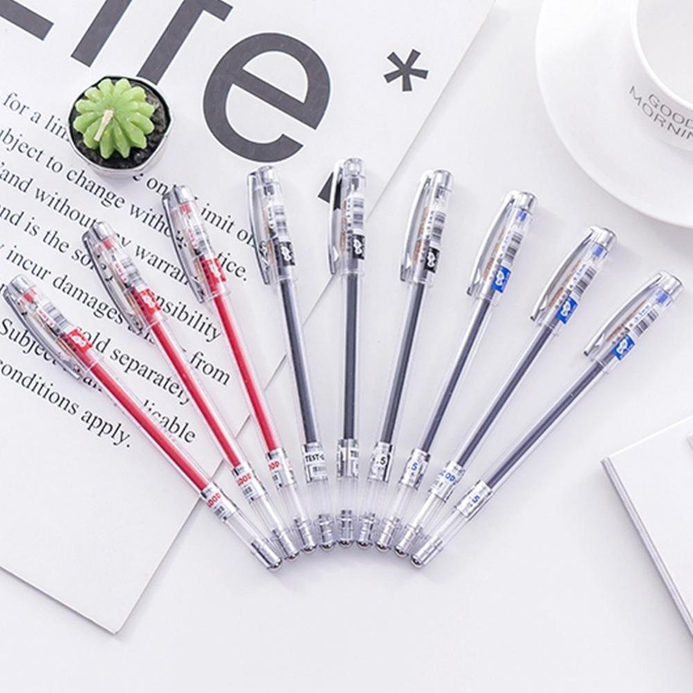 Timekey Pulpen Gel 0.5mm Tinta Hitam / Merah / Biru Untuk Stationery Anak / Sekolah / Kantor C7P8