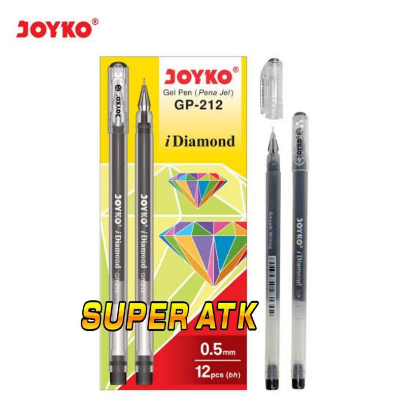 

Bolpen Gel Joyko idiamond GP212 hitam 0.5