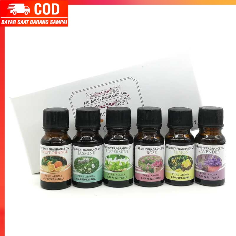 (100% BARANG ORI) Taffware Pure Aroma Essential Oil Minyak Aromatherapy 6 in 1 10ml