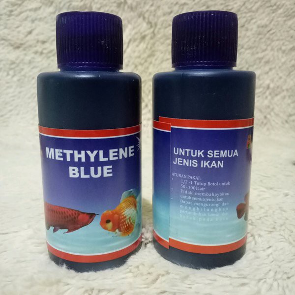 Methylene blue 100ml Obat Ikan Vitamin Cupang Koki Koi Arwana Louhan Penjernih Air Aquarium