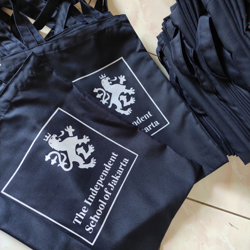 Totebag Tas Drill GRATIS Sablon l Premium l Seminar l Promosi