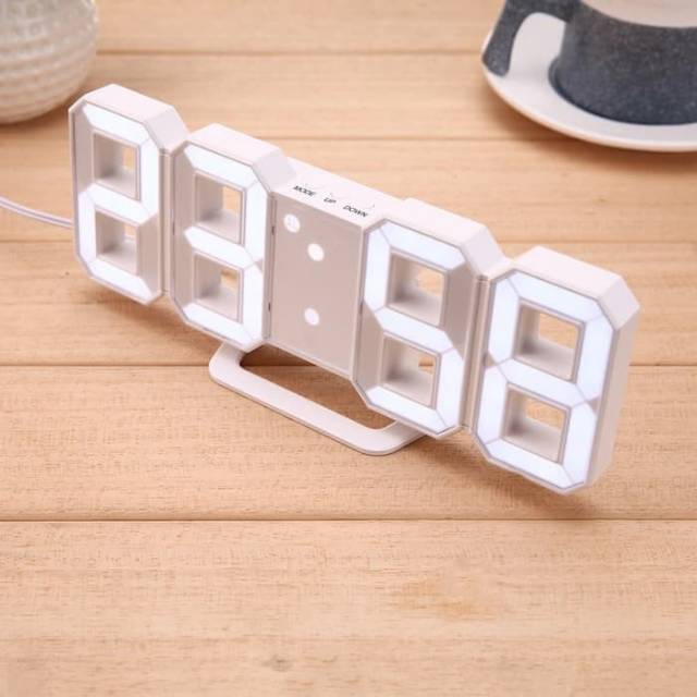 Jam Meja LED Alarm Digital Clock Modern Unik-3