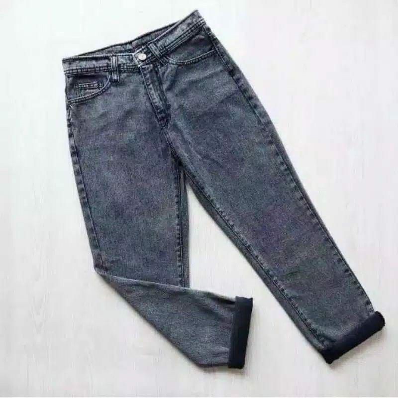 [COD] CELANA JEANS BOYFRIEND WANITA SNOW TERBARU FREE BELT