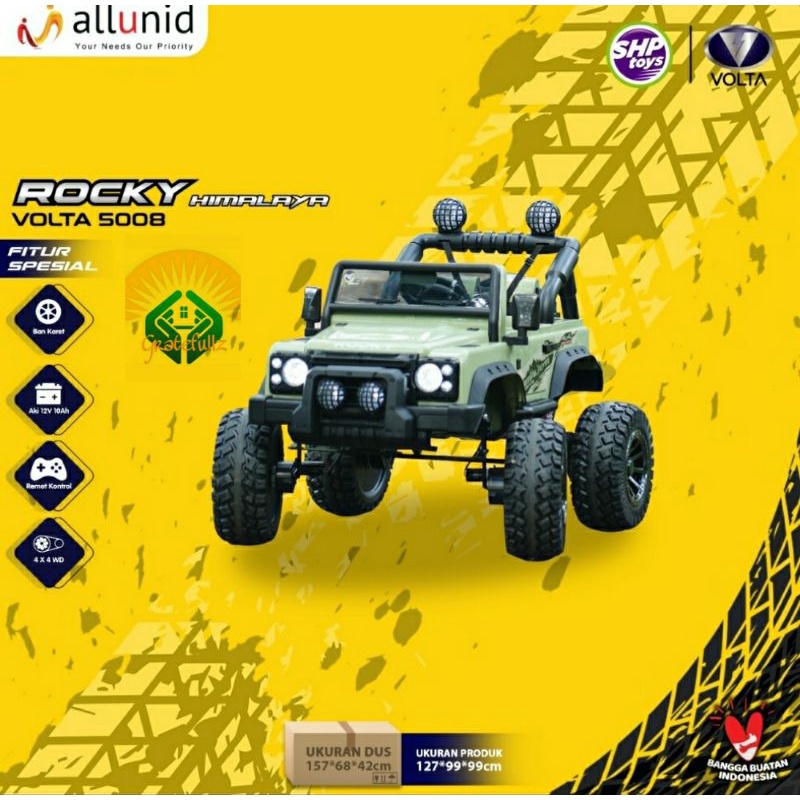 Mobil aki anak Jeep Rocky 5008 Monster HIMALAYA 4x4 WD