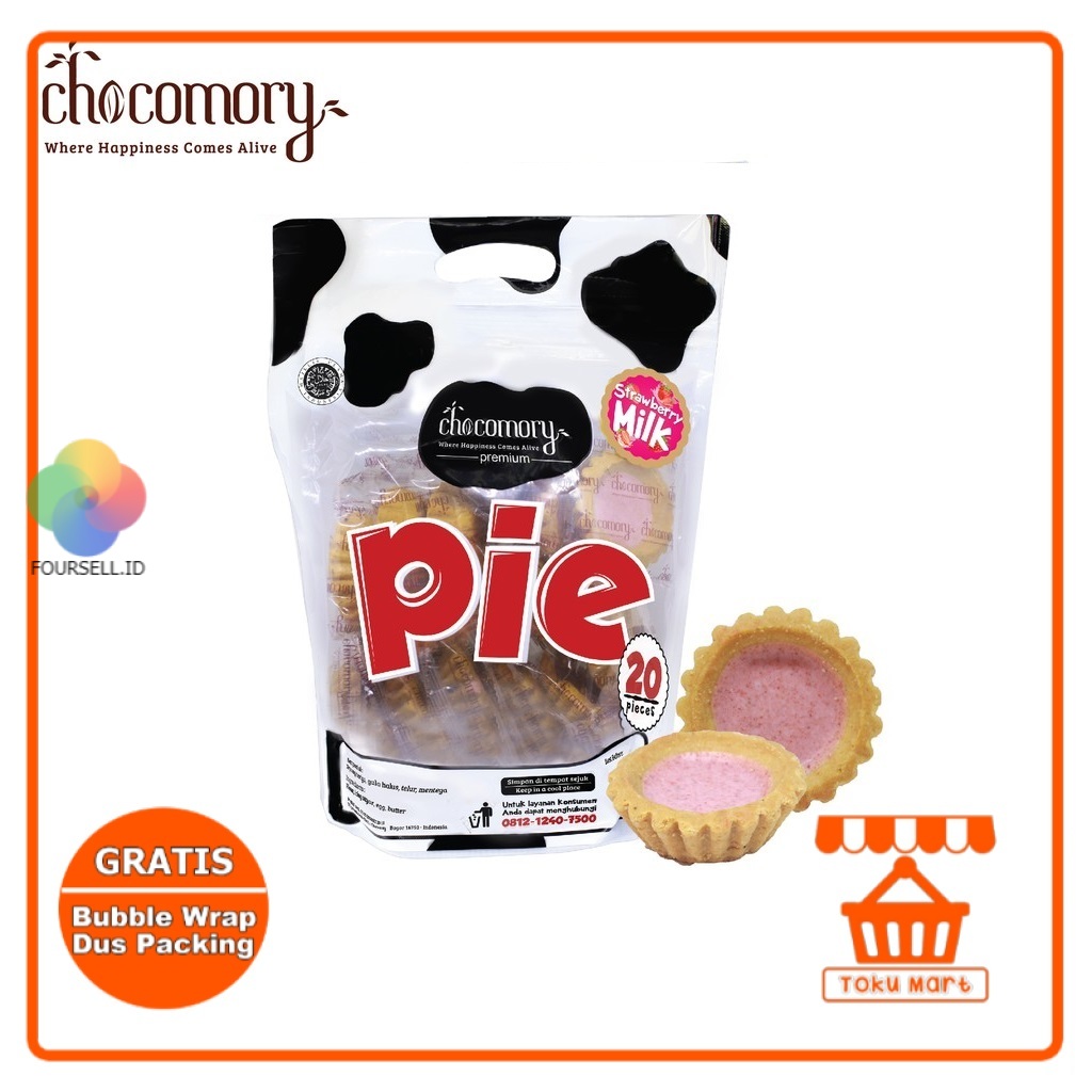 Chocomory - Pie STRAWBERRY MILK (PACKING AMAN) - Pie Susu Cimory Oleh Oleh Bandung Kue Bandung