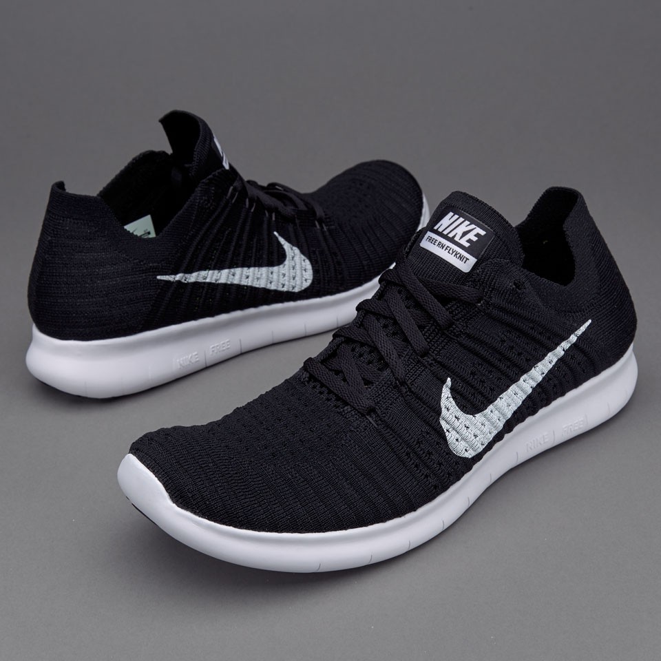 Sepatu Nike Free RN Flyknit Black White 