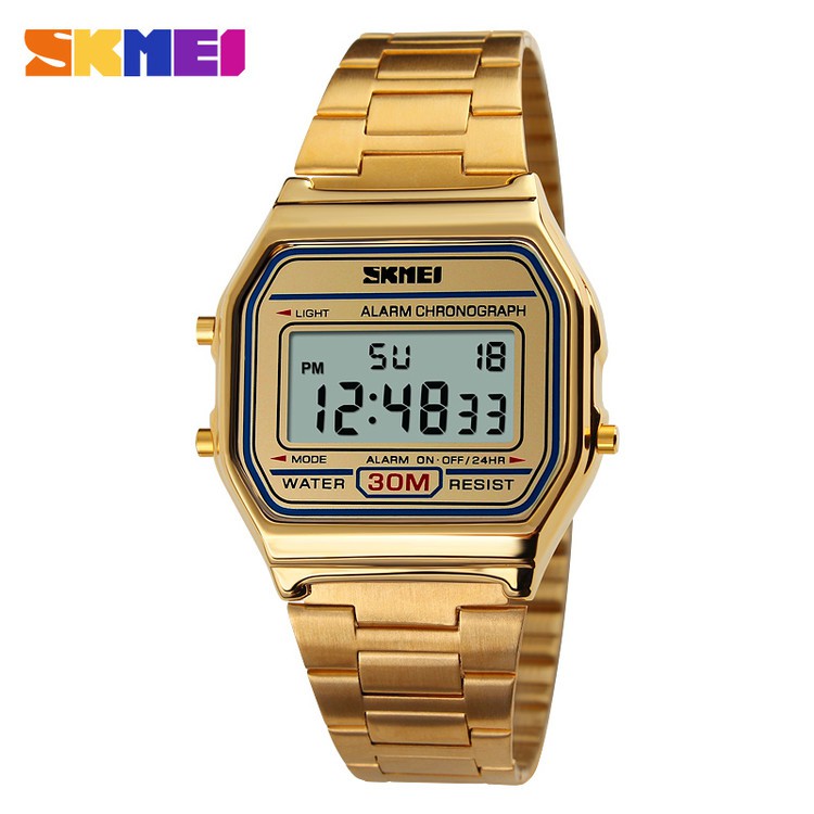 SKMEI 1123 Jam Tangan Wanita Digital Tali Stainless WATCHKITE WKOS
