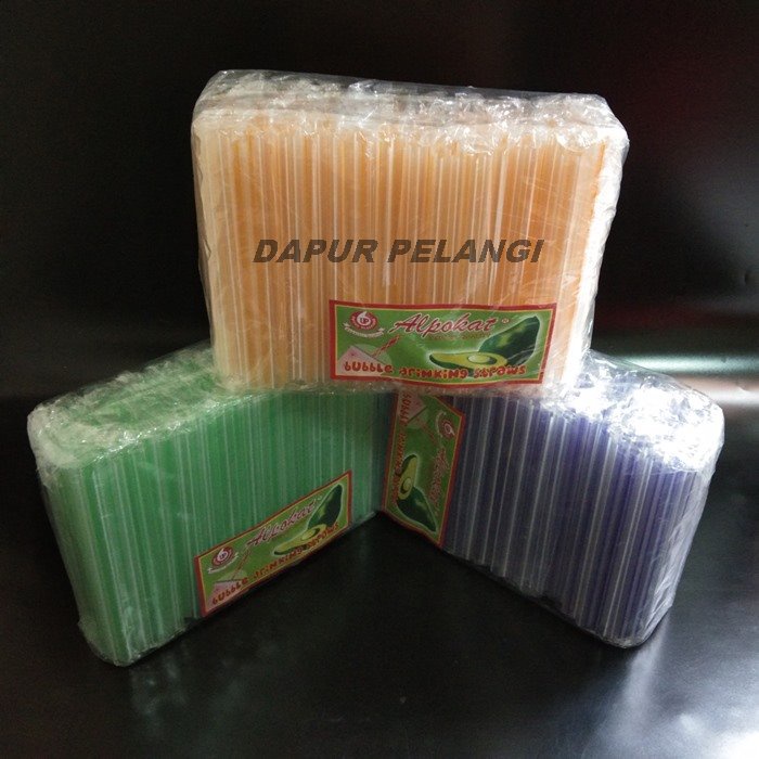 Sedotan Plastik/Sedotan Minuman/Sedotan PopIce/Sedotan Bubble Alpokat 8mm