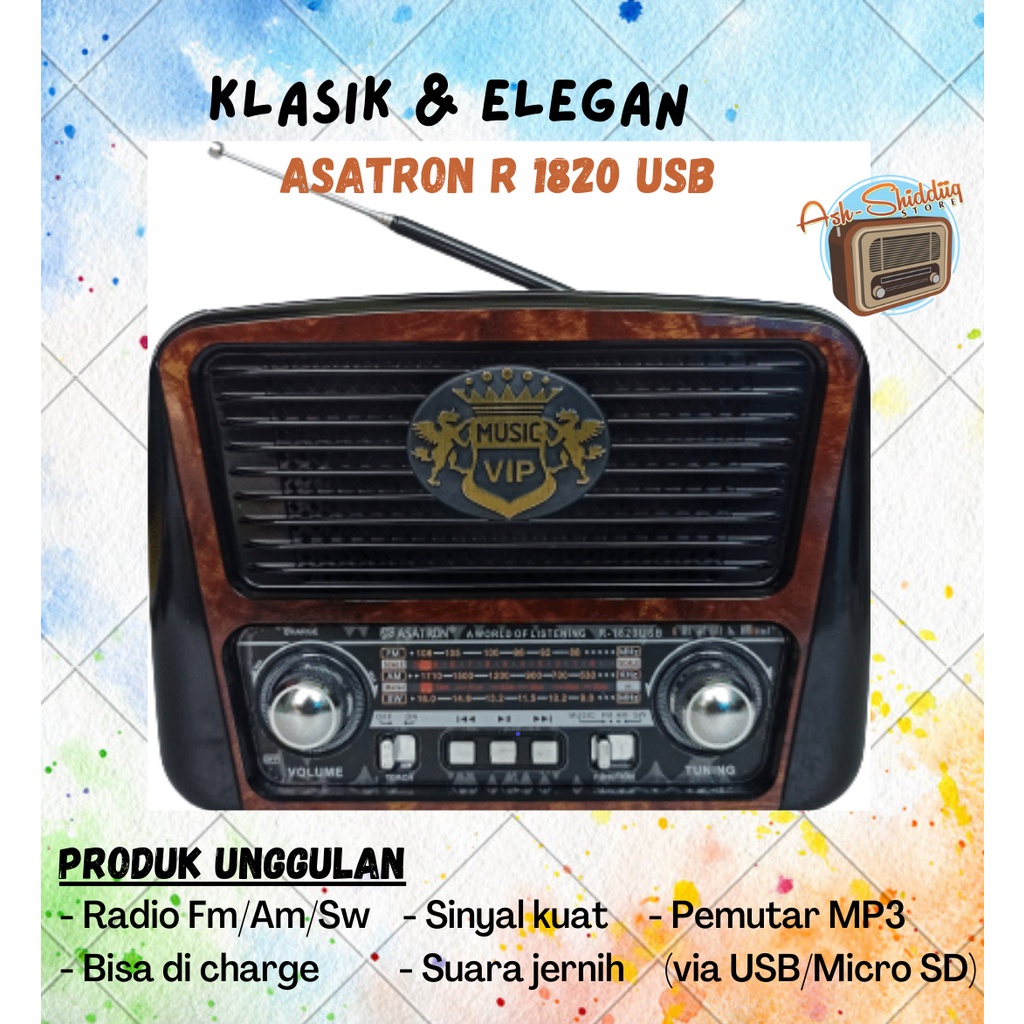 Radio FM Klasik Asatron R 1820 USB 100% ORI