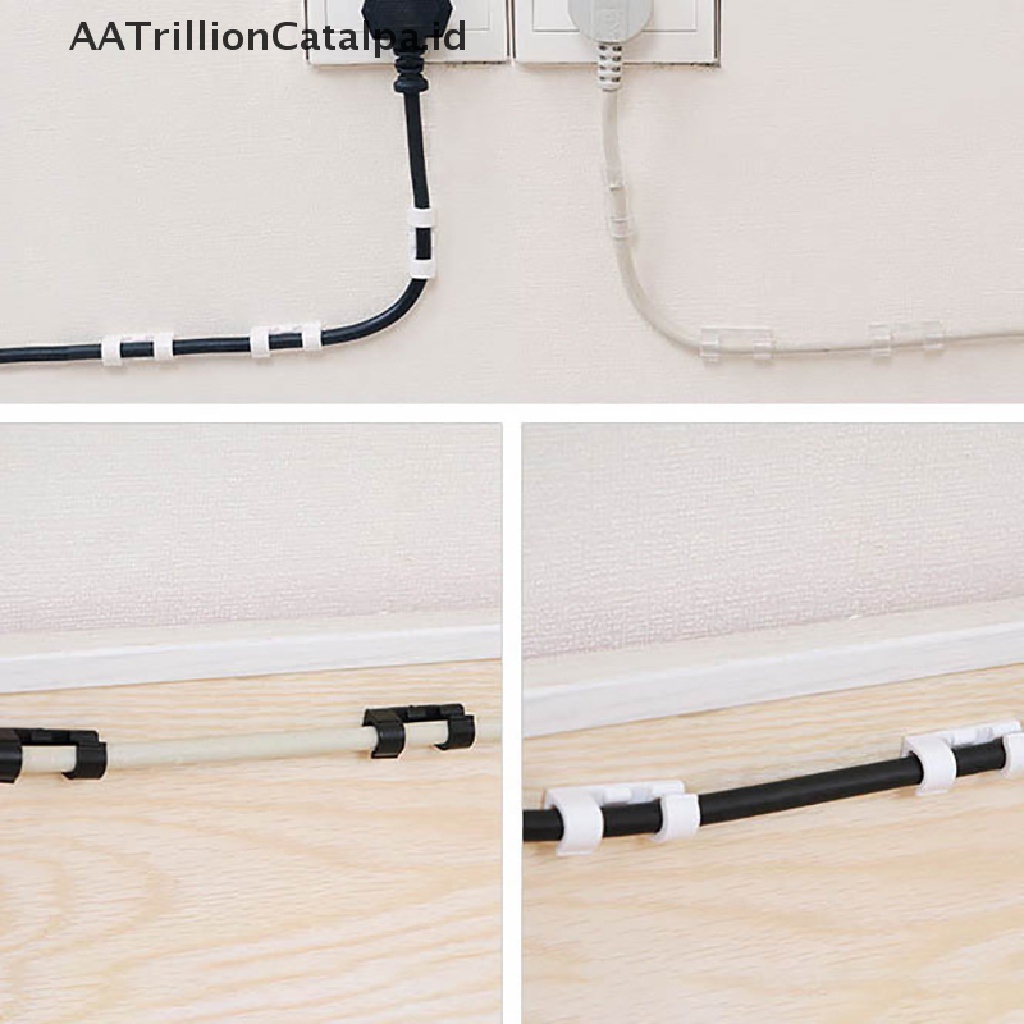 【AATrillionCatalpa】 20pcs Wire Organizer Securing Cable Clamp Storage Clips Buckle Line Finishing ID