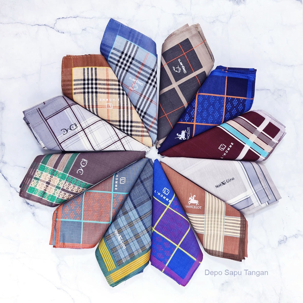 Sapu Tangan/Selampe/Handkerchief/Saputangan Pria Katun Rajut