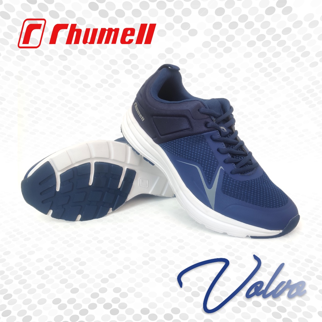 Sepatu Sneakers Running Biru Putih Pria Rhumell - Volvo Blue White