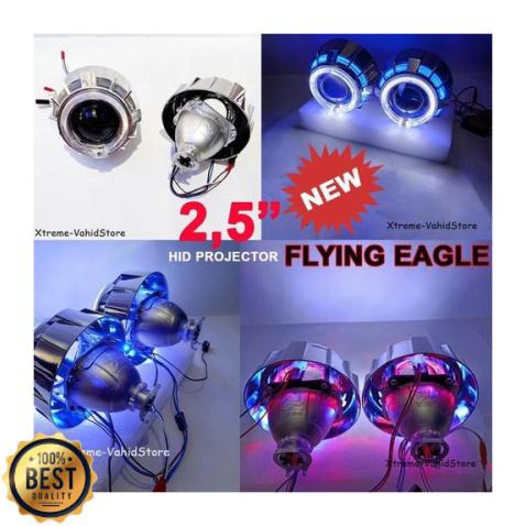 Lampu Hid Projector Projie Flying Eagle Vahid Super Angeleyes Untuk