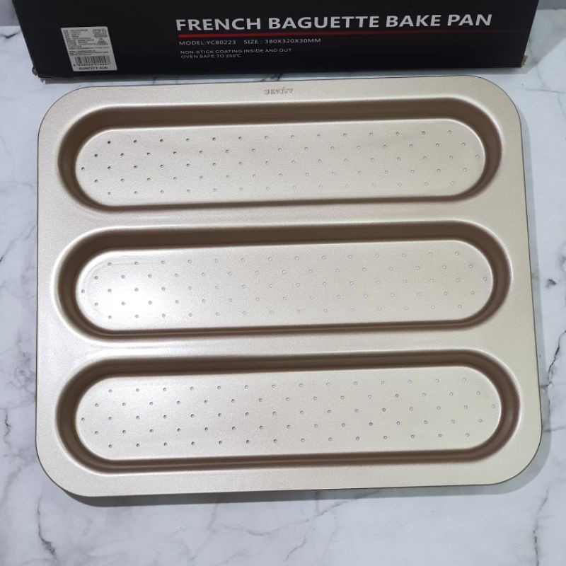 Suncity French Baguette Bake pan / loyang roti / non stick baking pan