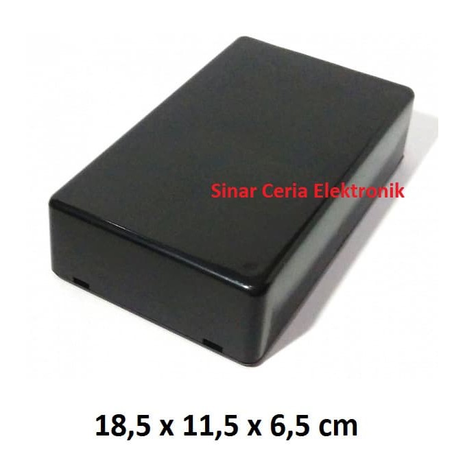 

Unik Box Plastik / Kotak Plastik Hitam 18,5 x 11,5 x 6,5 cm Box Casing terbaik