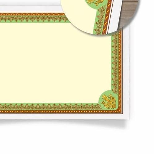 

♤ Blanko Kertas Piagam Sertifikat Kartu Tik Folio green [50 Sheets] ♥
