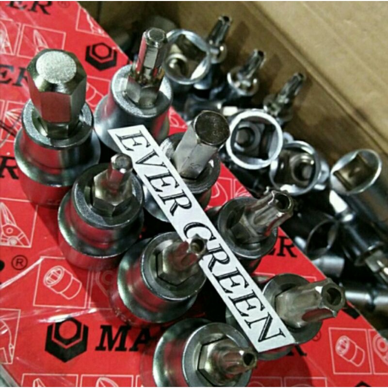 Mata Kunci Sok Bintang (HARGA SATUAN) T 25 27 30 40 45 50 55 60 MAXPOWER - pakai Lubang - Shock L Bi