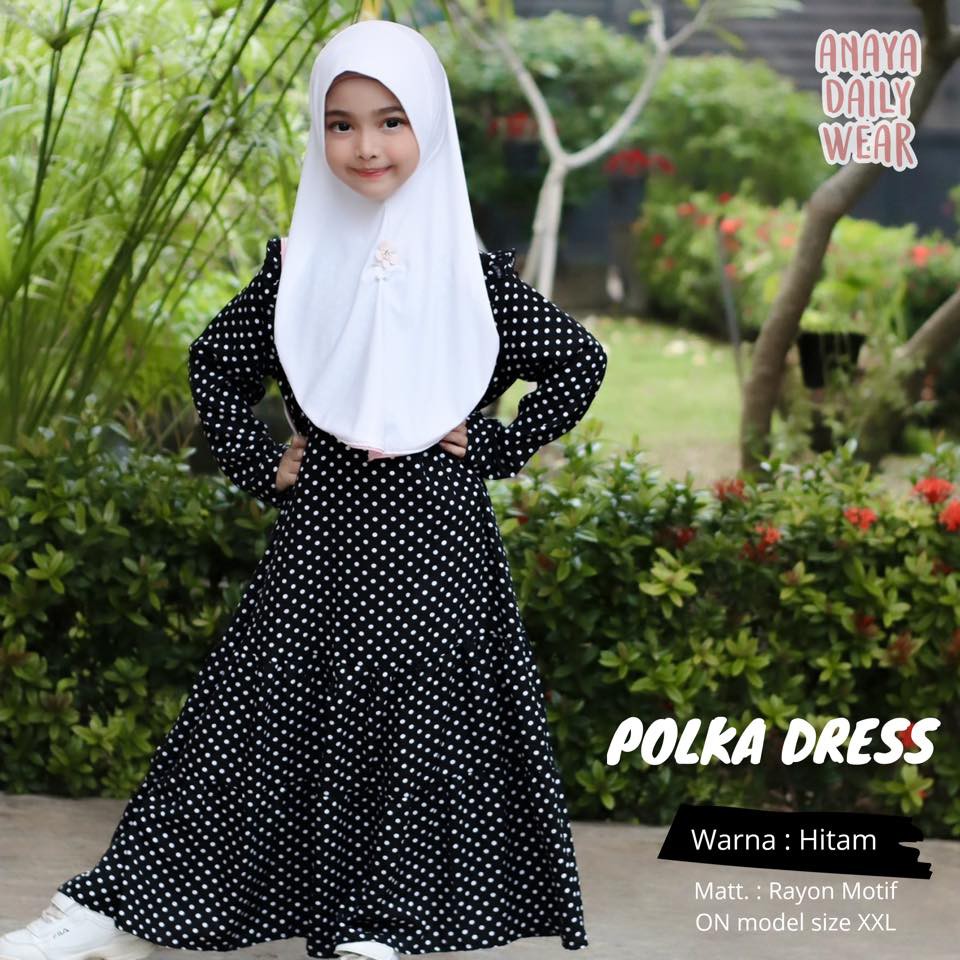 Dress Bayi dan anak Polka Midi dress by Anaya Daily Wear