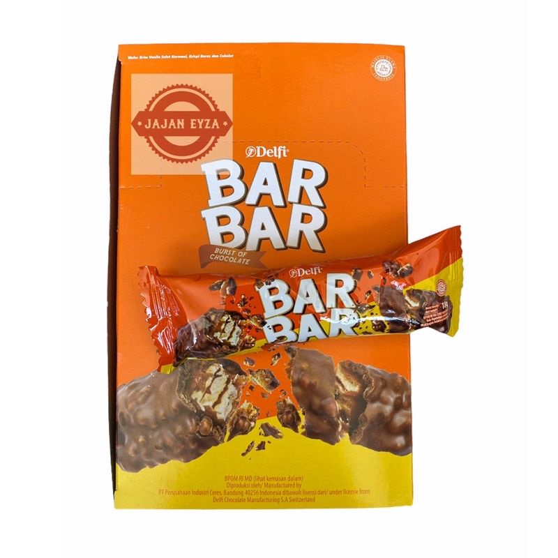 

DELFI BAR BAR CHOCOLATE BOX (24pcs x 18gr) DELFI BAR BAR AYES TOSERBA