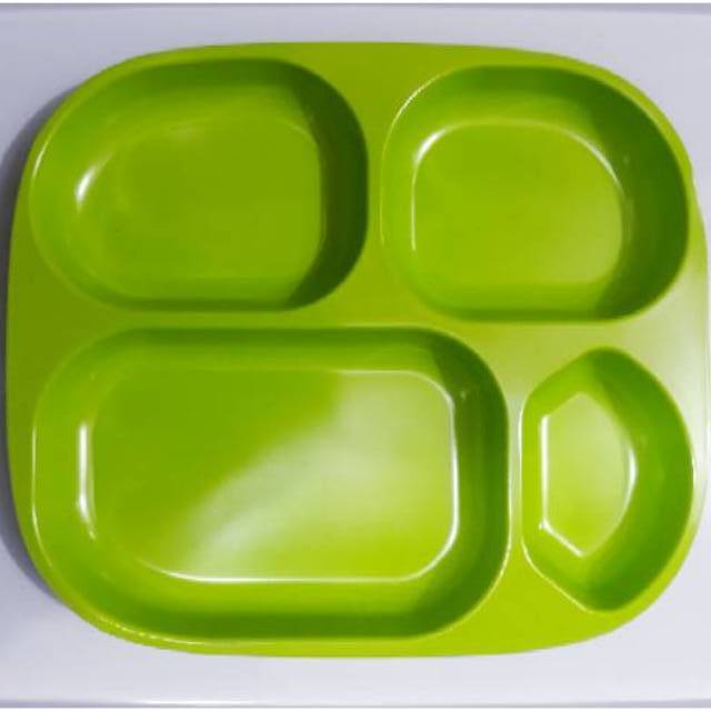 Piring Sekat 4 Unica 9,5" | Piring Unica | Piring Melamin | Piring Katering | Piring Makan Unika