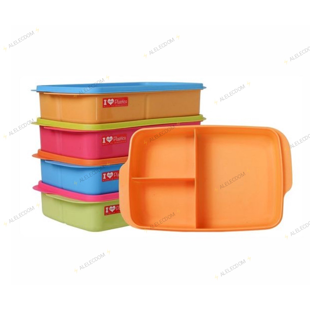 GBU Lunch Box Kotak segi panjang / Kotak Makan Sekat