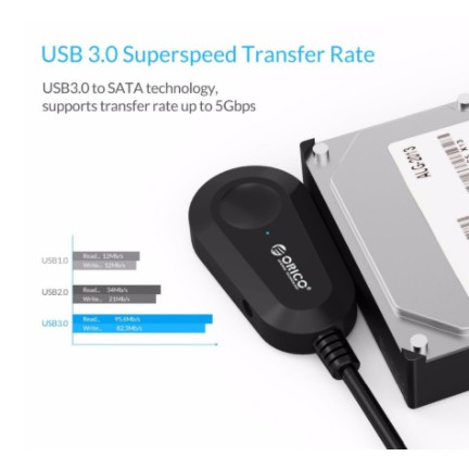 Usb 3.0 to Sata III Cable Adapter orico 5Gbps for 2.5 inch hdd harddisk ssd 25uts - Kabel usb3.0 sata 25-uts