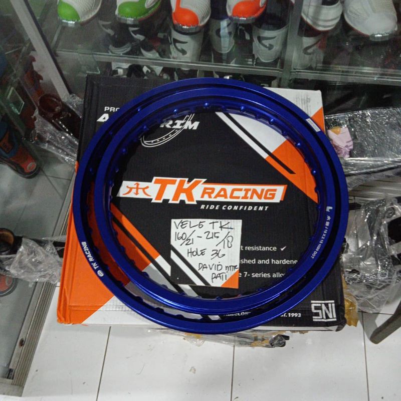 READY VELG TK TRABAS TRAIL 160/21 215/18 HOLE 36 BIRU BLUE ORIGINAL YAH