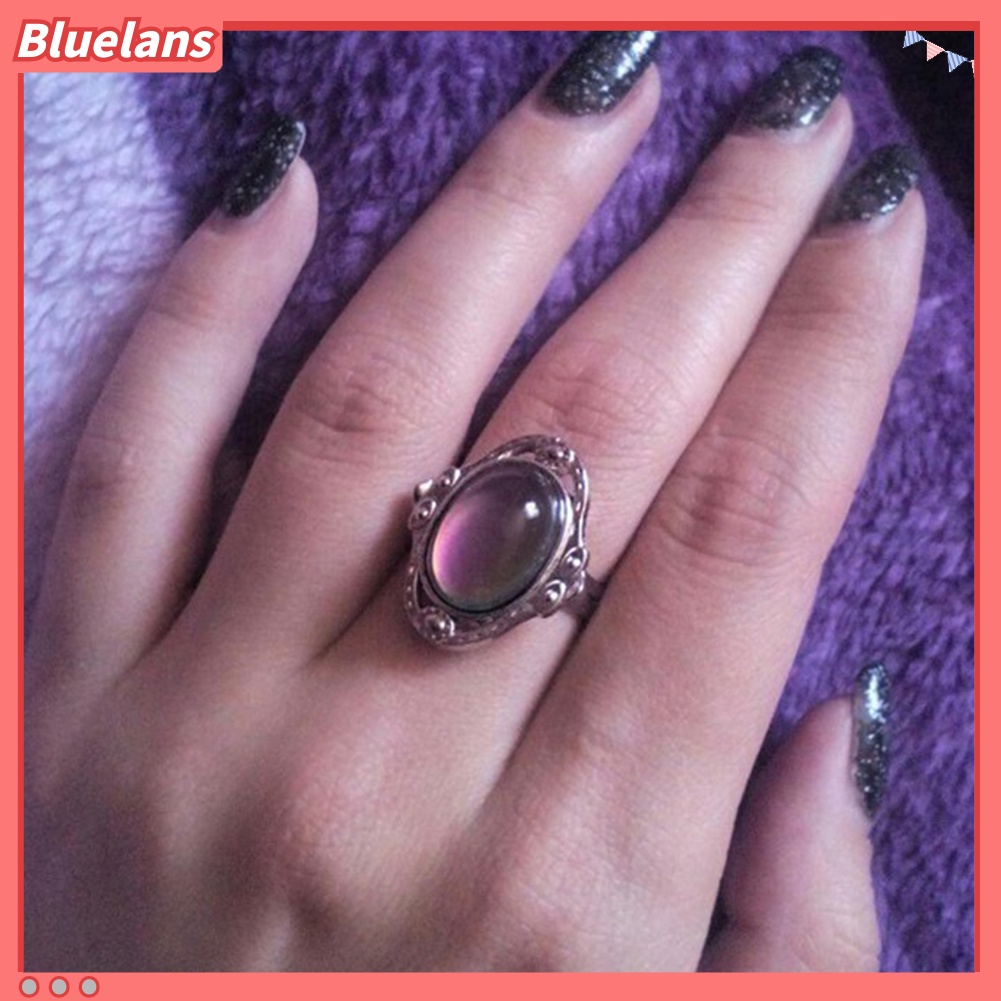 Bluelans Vintage Unisex Mood Changing Color Ring Adjustable Temperature Control Band