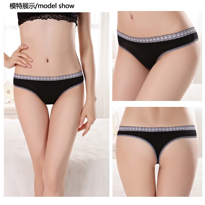 Celana Dalam wanita G string Lingerie Thong Bahan katun C098