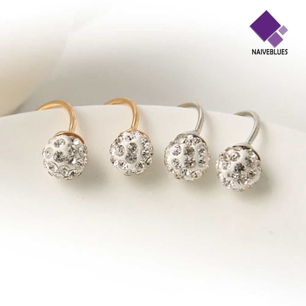 1 Pasang Anting Stud Mutiara Tiruan Bahan Alloy Untuk Wanita