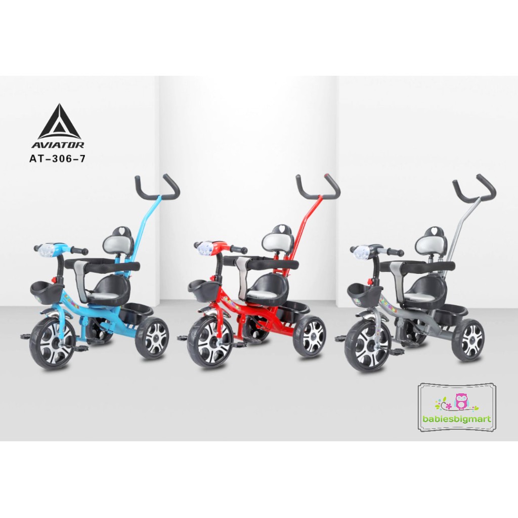 Sepeda Anak Roda 3 Tiga Tricycle Aviator AT 306 7 Dorongan