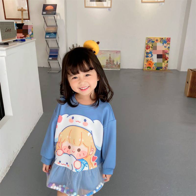 Plazababyku PASSWORD DRESS POMPURIN CHAN Dress Sweater 1 - 7 Tahun Baju Anak BerKualitas