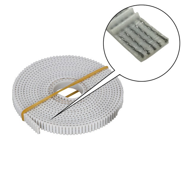 Steel Core PU GT2 Belt 2GT Open Timing Belt 6mm Besi Didalam Belt