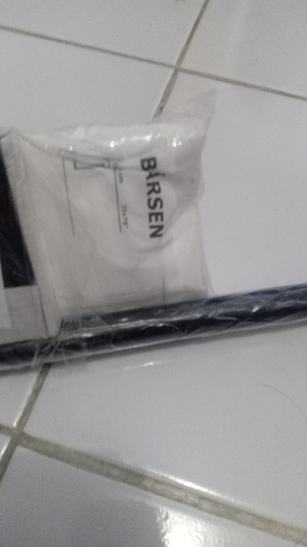 Batang Gorden / Rel Tirai Uk.120-210cm, Hitam/putih Ra1203