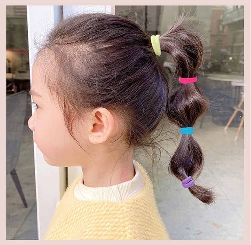 [ Ready Stock ] 50pcs/bag Little Daisy Elastic Rubber Bands /  Basic Elastic Hair Bands Tie /Daisy Children's Mini Hair Band /Hair Ponytail Rubber Bands Holder Beauty Tools