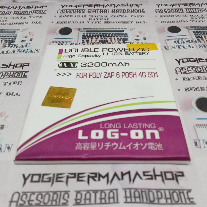 BATRE BATREI BATERAI BATTERY POLYTRON ZAP6 ZAP 6 POSH 4G 501 PL-7V6 PL7V6 PL 7V6 LOG 0N (3200 mAh)