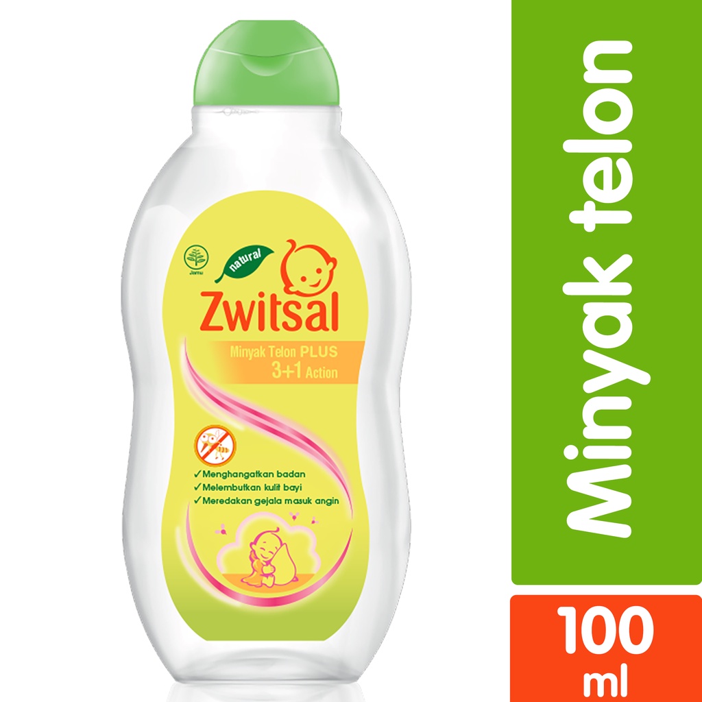 Zwitsal Baby Natural Telon Oil Plus 100ml - Minyak Telon Bayi 3+1 Action 100 ml