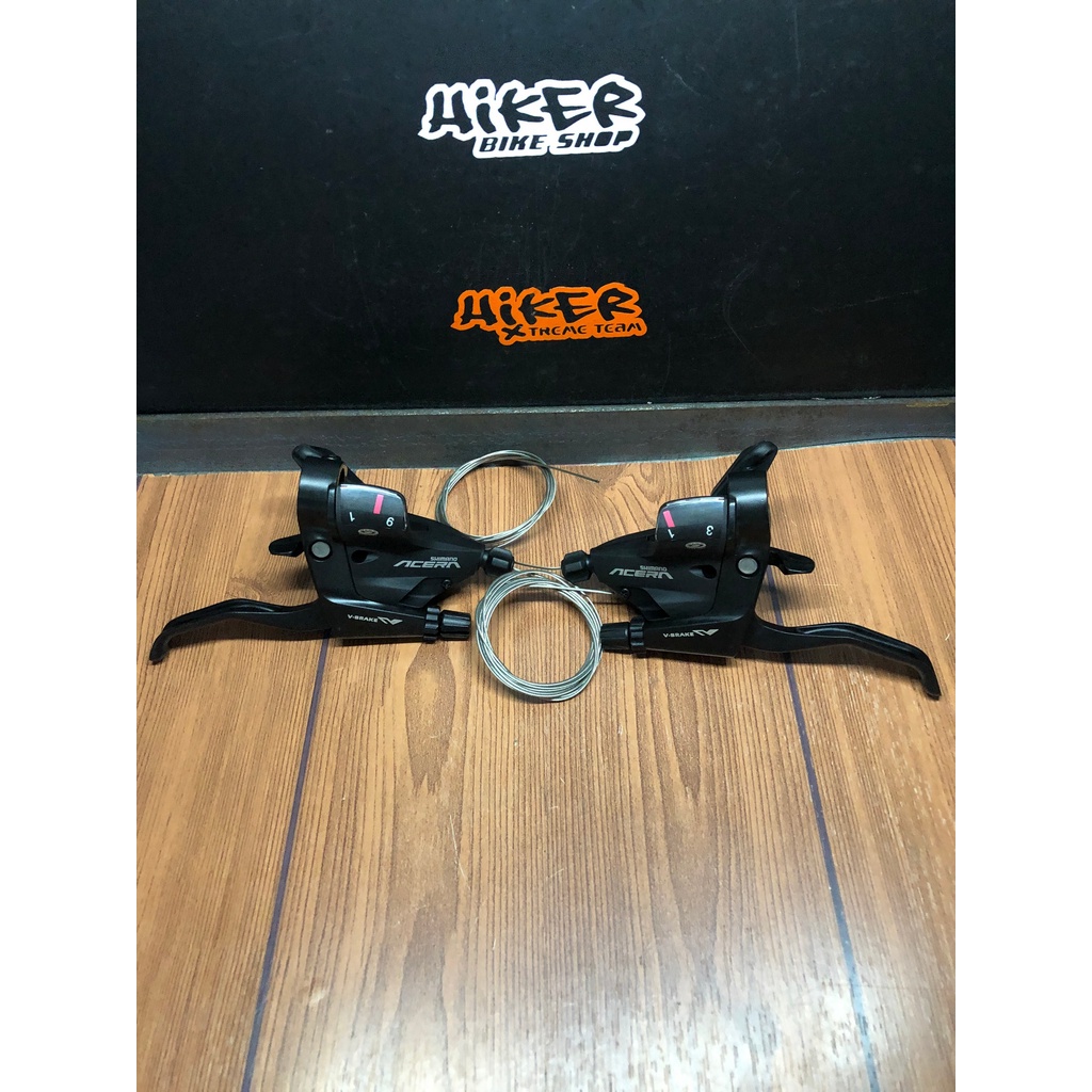 Brifter Brake Shifter Mekanik Kanan Kiri  MTB Seli Sepeda Lipat Shimano Acera M390 9x3 Speed  Bekas 